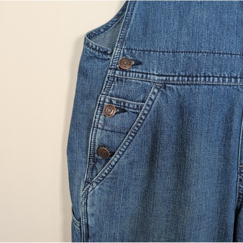 Vintage Old Navy 90s Y2K Blue Denim Overalls Bibs Size Small Jean Carpenter Bib - Picture 8 of 16